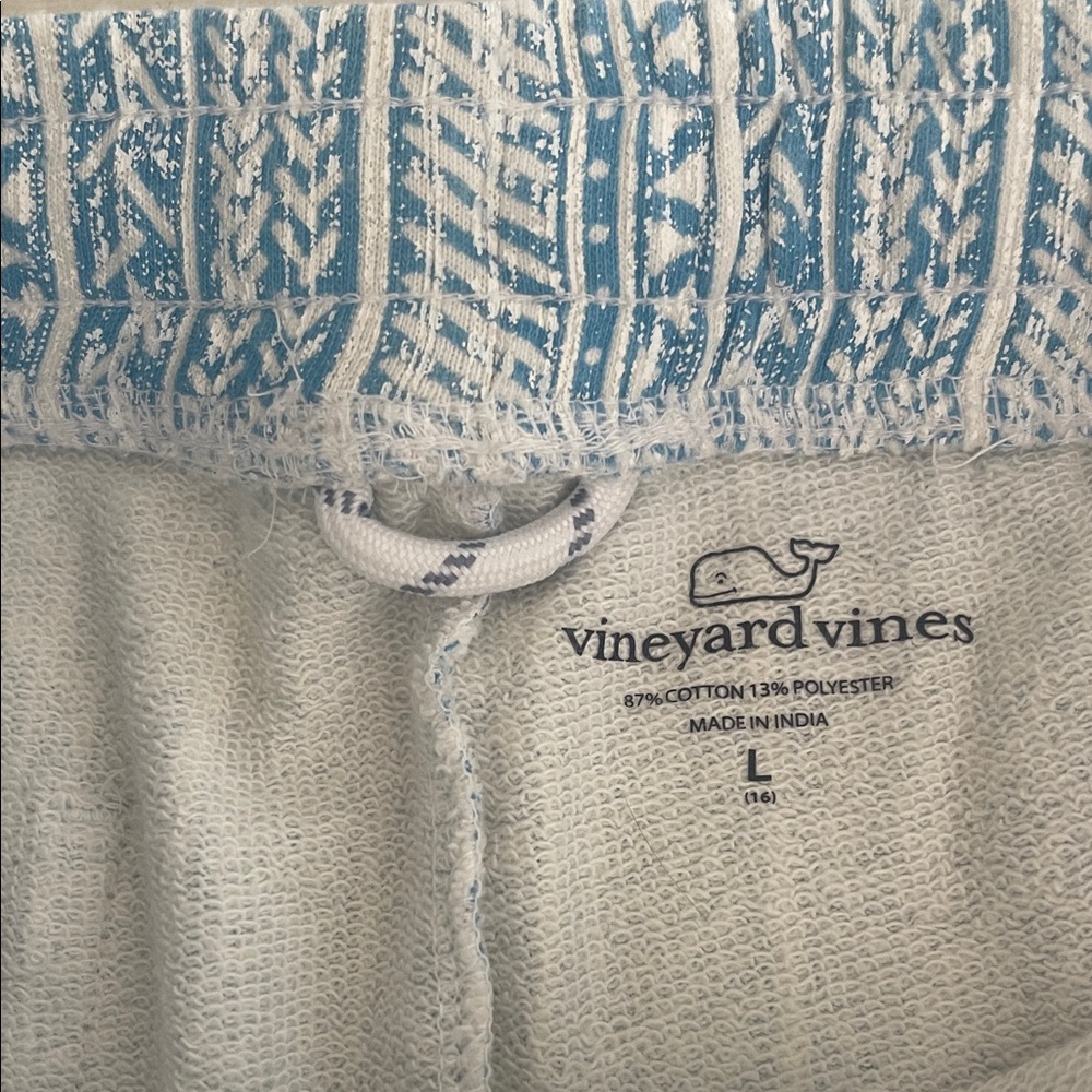 Vineyard Vines Blue & White Striped Pattern Kids Shorts - Picture 2 of 2